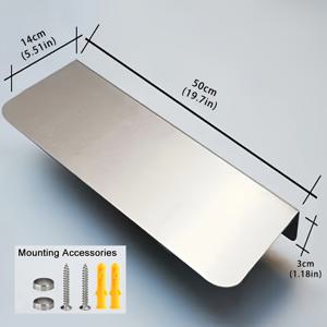 TEMU 1개 완벽 420 스테인리스 스틸 벽걸이 선반 - 주방, 욕실, 호텔 및 홈 데코를 위한 현대적이고 공간 절약형 디자인, 벽걸이형, 다용도 사용, 모던 벽 선반 | 선반 | 내구성 좋은 메탈 선반, 실용적인 선반