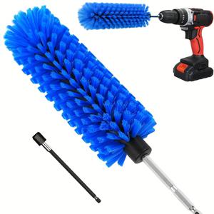 TEMU 휠 허브 브러시, 소프트 드릴 휠 클리닝 브러시, 자동차 휠 허브 드릴 브러시, 스크래치 없는 고밀도 내구성 자동차 휠 허브 브러시, 휠 허브, 림, 엔진, 머嚏파이프 청소용