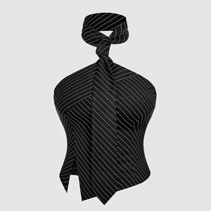 TEMU 새로운 여성 패션 이지 엘레강트 캐주얼 데일리 홀터넥 타이 오프숄더 탑 여성 탱크 탑