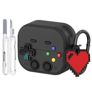 TEMU 삼성 갤럭시 버즈 3 3Pro Fe 케이스 & 버즈 3 Pro 케이스, 3D 버튼 보호 커버가 있는 소프트 게임 디자인, 갤럭시 버즈3 Fe용 남성 여성 청소 키트 포함