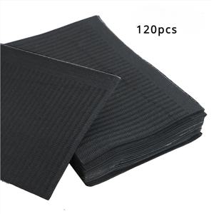 TEMU 120개 일회용 타투 테이블 청소 천 - 방수 흡수 네일 & 타투 패드, 블랙 텍스처 표면, 배터리 없음, 전문 살롱 용품, 타투 와이프