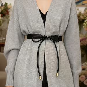 TEMU 여성용 벨트 - 리본 장식 - PU 소재 - 패셔너블하고 다용도, 허리를 조여 체형을 더 날씬하게 만들어줍니다 - 웨딩, 파티, 일상 등 다양한 장소에 적합. 크리스마스, 부활절, 추수감사절에 이상적인 선물