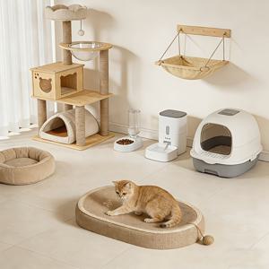 TEMU 초대형 타원형 고양이 스크래칭 보드 (스크래칭 볼 포함), 튼튼하고 보풀 방지 스크래칭 욕조, 고양이를 혼자 즐겁게 해주는 장난감, 안정적이고 미끄럼 방지, 공간 절약, 다가구 가정에 적합