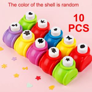 TEMU 공예용 작은 종이 펀치 10개 세트. 별, 나비, 잎, 크리스마스 트리, 하트, 태그 등 다양한 모양으로 구성되어 있으며 스크랩북 및 카드 제작에 적합합니다.