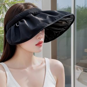 TEMU 1+1 자외선차단 여성 썬캡 여름 햇빛가리개 여자 모자 등산 여행 챙모자 세트