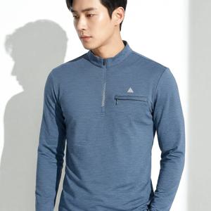 TEMU 남성 쾌적한 고신축성 긴팔 집업 티셔츠 선스타(M5ST22)