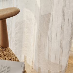 TEMU 1개 수직 줄무늬 치실 일본식 쉬어 커튼, 거실, 침실 및 다양한 장소에 적합