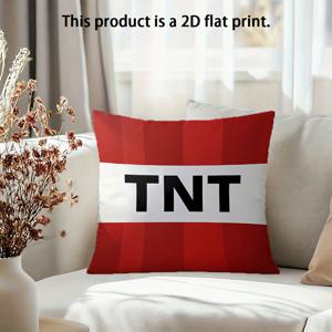 TEMU 2D 플랫 - 슈퍼 쿨 TNT 디자인! 이 2D 프린트 베개 커버는 집을 더 예쁘게 꾸밀 수 있습니다. 거실의 소파, 침실의 침대에 완벽하게 어울리며 사무실 및 자동차에서도 사용할 수 있습니다. 다양한 방과 상황에 적합합니다.