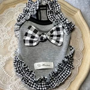 TEMU 봄 여름 가을 애견 강아지 고양이 캐미솔, 성격 블랙 화이트 그레이 레이스 애견 옷, 탄성 통기성, 테디 포메라니안 비숑 소형견 고양이용, 화이트 그레이