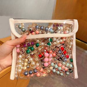 TEMU 랜덤 스타일 12pcs 우아한 허리핀과 브로치 세트, 여성용 - 옷과 스커트 고정, 허리 조절, 허리밴드, 비침 방지, 스카프 버튼, 데일리웨어 및 선물용 액세서리로 완벽