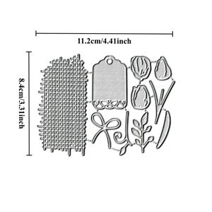 TEMU 창의적인 격자형 꽃 금속 커팅 다이 스크랩북 칼 몰드 재료 스크랩북 엠보싱 커팅 다이 금속 몰드 공예용 다이 컷 카드, 봉투, 앨범 카드 제작용 엠보싱 종이 공예 앨범 스탬프 카드, 생일, 기념일 선물 제작에 적합