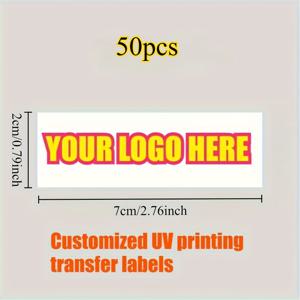 TEMU 2.76*0.79인치 전사 스티커 50개입 - 3D 로고 스티커, 맞춤형 전사 스티커, 투명 라벨 인쇄 전사, DIY 유리 공예 및 맞춤 가구, 유리 물병, 커피 머그, 포장 상자에 적합