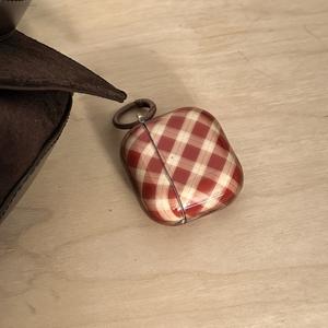 TEMU 세미-투명 빨간 갈색 사각형 + 링 이어폰 케이스, Apple Airpodspro3 케이스/Apple Airpodspro 케이스/Apple Airpods4 케이스/Apple Airpods3 케이스/Apple Airpods2 케이스에 적합, 패셔너블 여성용 이어폰 케이스, 간편한 이어폰 케이스, Apple 이어폰 케이스