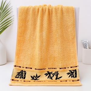 TEMU 1개 대나무 섬유 타월, 가정용 욕실 타월 - 빠른 건조 초부드러운 대나무 패턴 욕실 시트, 직사각형 모던 타월, 대나무, 우주 테마 장식, 450 GSM 대나무 섬유 욕실 타월