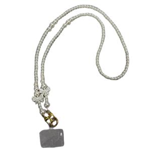 TEMU 긴 모조 인조 진주 휴대폰 스트랩 | 베이지색 나비 디자인, 다용도 분실 방지 크로스바디 핸드백, 숄더 및 넥 스트랩, 여행 가방 펜던트, 플라스틱 재질