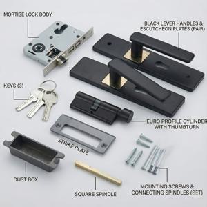 TEMU 고급스러운 질감의 블랙 골든 기계식 레버 자물쇠, 가정용 도난 방지 문 안전 자물쇠, 실내 침실용 무소음 도어락, 신축 및 고급 주택용 범용 기계식 자물쇠, 갈고리 수리방지 및 개조방지 다용도 도어락