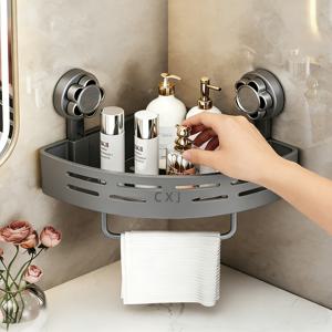 TEMU 욕실 코너 선반 1개, 드릴링 필요 없음, 접착식 샴푸 랙, 욕실용품을 깔끔하게 정리, 욕실 선반, 욕실 수납 및 정리, 샤워 캐디, 샤워 수납 및 정리, 욕실 액세서리, 욕실 정리대, 샤워용품대