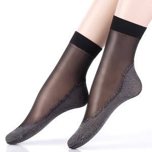 TEMU 여성용 숏 스틸 와이어 스타킹 20개/10켤레, 초박형 걸림 방지 미끄럼 방지 여름 양말