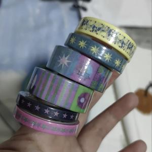 TEMU 와시 테이프 6롤 세트, 다이어리 장식 테이프, 레이스 스티커 롤, 플래너용 콜라주 재료, 저널, 카드, 선물 포장, 빈티지 테마 문구류 제작에 적합하며 공예 및 선물용으로 이상적인 선택