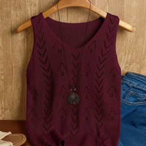 TEMU QD1116060 민소매 캐주얼 탑