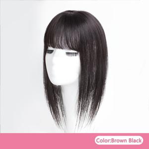 TEMU 3D 프렌치 헤어 토퍼 뱅 클립 인 헤어 토퍼, 탈모 커버, 희백 커버, 얇은 머리용 헤어 피스