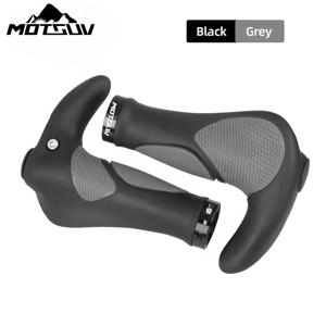 TEMU MOTSUV 핸들 그립, 인체공학적 미끄럼 방지 자전거 핸들바 커버 (로드 엔드 포함), 이중 잠금 TPR 고무 자전거 부품