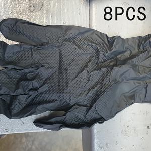 TEMU 도톰한 텍스처, 나이트릴 소재, 높은 탄성도, 손가락 끝 입자, 향상된 그립력, 가정 청소용, 일상 작업 청소용, 선택 가능한 4가지 사이즈, 일회용 장갑/의류