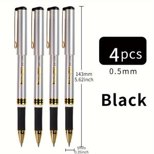 TEMU WQN 4/8 블루/블랙/레드 메탈 중성 펜, 0.5mm 팁, 빠른 건조, 부드럽고 개성 있는 필기감, 풍부한 잉크, 하드 펜, 캘리그라피 펜, 데일리 필기 및 사무실 환경