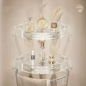 TEMU 욕실, 주방, 코너 선반, 세면실 욕실 선반, 벽걸이 수납, 펀치 프리 수납 랙