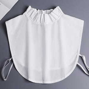 TEMU 여성용 가을/겨울/봄 스웨터 장식용 스타일리시하고 우아한 주름 칼라, 러플 스탠드업 칼라와 다용도 돌 칼라