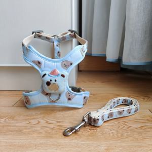 TEMU 강아지 목줄 탈출 방지 야외 특수 강아지 로프 가슴 등 스타일 강아지 산책 로프 고양이 견인 로프 애완 동물 분실 방지 가슴 하네스 체인 고양이 및 강아지 범용 목줄