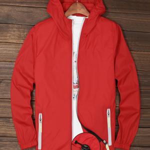 TEMU 새로운 패션 남녀공용 긴팔 후드 - 반사 지퍼, 통기성 좋고 빠른 건조 경량 의류, 여름 야외 활동(낚시, 사이클링, 하이킹 재킷)용 포켓 포함