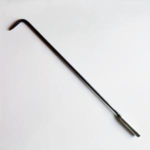 TEMU 21.46인치 엑스트라 롱 단조 금속 화재 후크 - 다기능 벽난로 포커, 철제 로그 집게, 목탄 스토브 액세서리와 함께하는 스토브 삽 후크, 벽난로 도구 및 하드웨어용