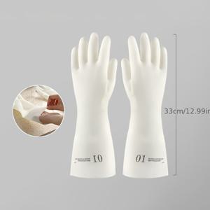 TEMU 1쌍 팩, 12.99인치 니트릴 가정용 장갑, 남녀 모두 사용 가능, 설거지, 세탁, 주방 청소에 적합한, 재사용 가능