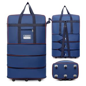 TEMU 1개 패션 대용량 확장형 바퀴 트롤리 가방, 접이식 패션 여행 가방, 초대용량 바퀴 여행 가방, 롤링 여행 가방 - 범용 바퀴, 접이식 및 확장 가능, 패션 프린트 디자인 - 출장, 해외 유학에 적합