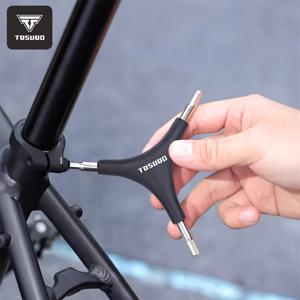 TEMU 토수오드 자전거 수리 도구, 산악자전거 수리용 삼중 헤드 렌치, 다기능 육각 Y형 도구