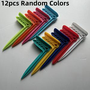 TEMU PUKAMAM 방풍 비치 타월 클립 12개 - 내구성 있는 플라스틱 다용도 클립, 수건, 매트, 우산 및 장비 고정용 - 다양한 색상, 휴대용 비치, 캠핑, 야외 활동 필수품, 튼튼한 디자인과 구조