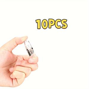 TEMU 10개 미니 유리 스프레이 병, 누수 방지 여행용 팩트, 향수 및 로션에 적합한 투명 플라스틱 뚜껑, 이동 중 사용하기 완벽