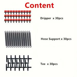 TEMU 90개 드립 관수 키트 - 1/4인치 호스 커넥터 세트, DIY 자동 미세점적 시스템, 정원 물주기용, 온실, 화단, 잔디밭 및 마당에 적합한 가드닝 액세서리