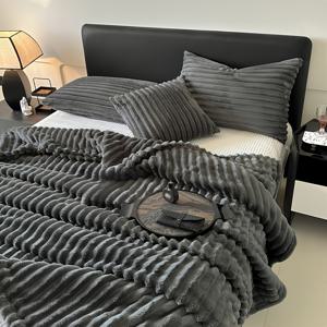 TEMU 1개 코랄 플리스 침대 커버, 겨울 담요 부드럽고 따뜻함, 양면 플리스 디자인 따뜻하고 가벼우며 보관 용이, 침실 소파 여성 생일 크리스마스 선물 담요 홈 호텔 야외 여행에 적합, 세탁기 사용 가능