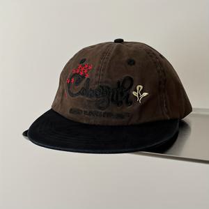 TEMU 여성용 경량 사이즈 조절식 소프트 탑 자수 장식 야구 모자, 여름, 캐주얼 의상 및 휴일 행사용 - 사이즈 조절 스트랩이 있는 부드럽고 편안한 모자