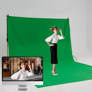 TEMU 녹색 포토그래피 배경 천 9.2x13.1피트 (그린 배경) - 전문 스튜디오 배경, 사진 스튜디오, 웨딩, 인물, 제품 촬영용 - 세척 및 접기 쉬운 녹색 태피스트리