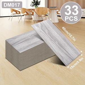 TEMU 33개입, 우드 그레인 PVC 자가 점착 바닥재, 가정용 자가 설치, 두꺼운, 내마모성 및 방수, 거실, 침실, 식당 및 욕실의 리모델링 및 장식에 적합