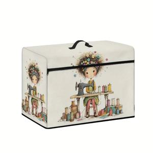 TEMU 싱어 및 브라더 대부분의 표준 재봉틀 호환 내구성 먼지 커버, 포켓 포함