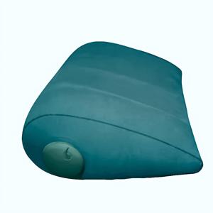 TEMU 휴대용 팽창식 여행용 베개 - 압축 팽창, 피부 친화적인 니트 원단, 인체공학적 바디 지지 베개 (캠핑 및 발용), 그린 캠핑 용품