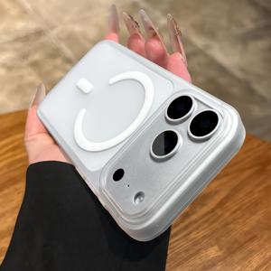 TEMU 폰 케이스: 아이폰 17 프로 맥스 에어 16 15 14 13 12 프로 맥스 플러스 울트라 초슬림 하드 백 카메라 보호 커버, 럭셔리 매트 투명 자기 무선 충전 폰 케이스