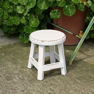 TEMU 레트로 나무 정원 벤치 - 원형 솔리드 시더 나무 화분 및 좌석, 내후성 러스틱 스타일 장식, 파티오, 발코니, 실내/실외용 (화이트/블루/그린), 파티오 가구, 튜프드 상단, 빈티지 스타일, 디스트레스드 엔드, 자연스러운 질감