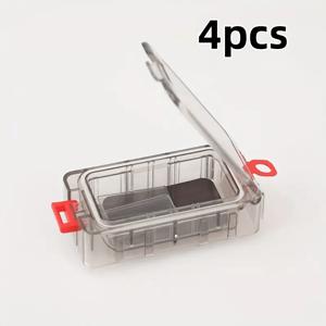 TEMU 낚시용품 액세서리 박스 4종 세트, 모듈식 태클 박스, 터미널 태클 케이스, 낚시 장비 보관함, 분리형 자유 조립식 태클 수납 컨테이너, 방수 밀봉 낚시 장비 정리함, 이중층 맞물림식 공구함, DIY 밀봉 방수 낚시 케이스