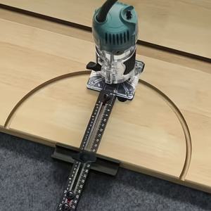 TEMU 4-in-1 라우터 비트 홀더, 알루미늄 합금 원형 절단 고정기, 다기능 캐비닛 하드웨어 클램프 및 라우터 가이드, 조절 가능한 원형 절단 라우터 클램프 도구, 목공용