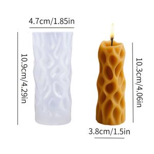 TEMU 레진 실리콘 몰드, 나선형 벌집 기하학 실리콘 양초 몰드, 불규칙한 속이 빈 질감, 쉬운 탈지 및 세척을 위한 유연한 실리콘, 분위기 있는 향기 양초 조합 제작에 사용 가능